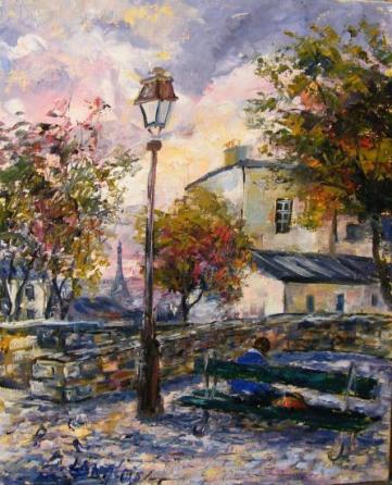 FEMME SUR LE BANC MONTMARTRE