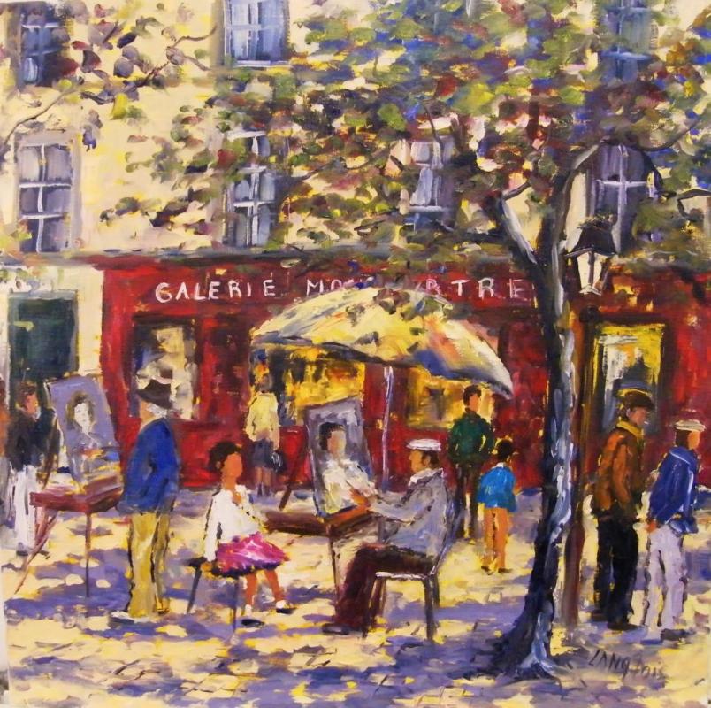 PORTRAITISTE ET L ENFANT MONTMARTRE